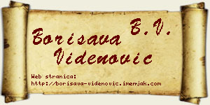 Borisava Videnović vizit kartica